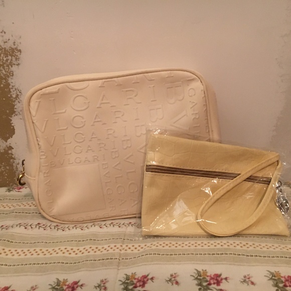 Bulgari parfum cosmetic bag & new Jing Pin wristlet - Picture 1 of 11